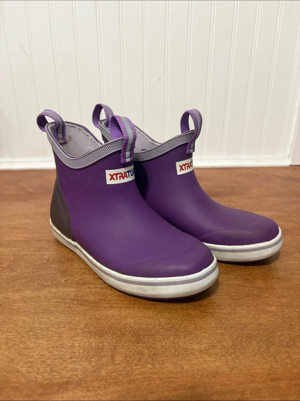 XTRATUF Kids Purple Waterproof Short Rain Boots